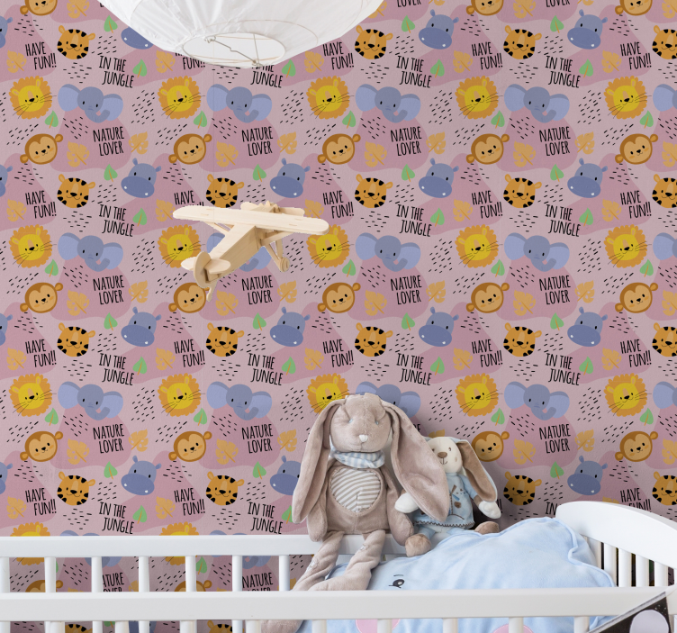 Carta da parati neonato amante della natura della giungla - TenStickers