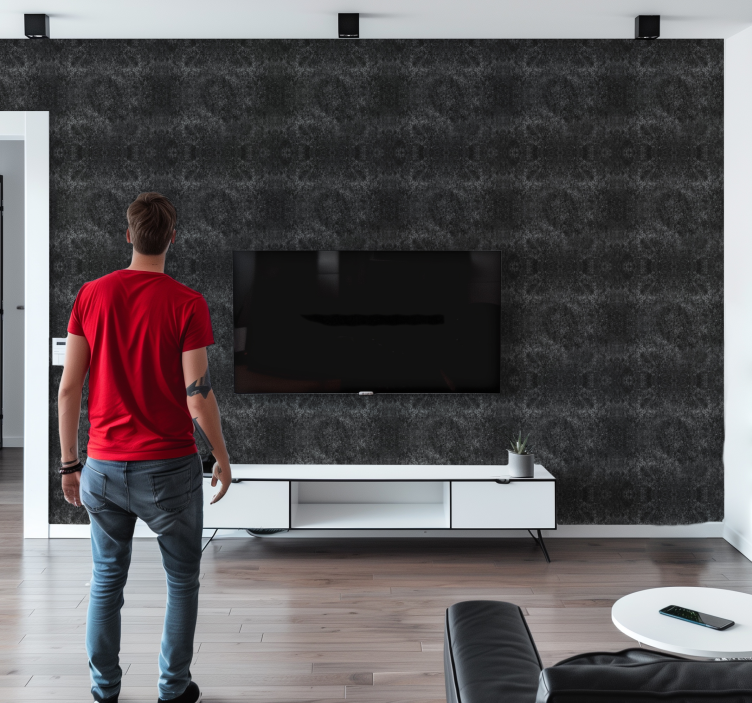 Carta da parati nera effetto carbonio - TenStickers