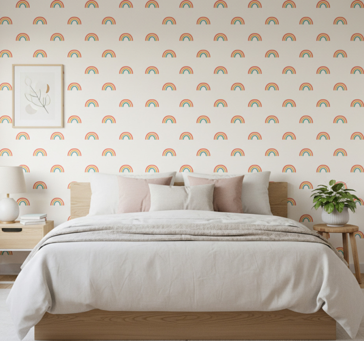 Carta da parati nordica arcobaleni colorati - TenStickers
