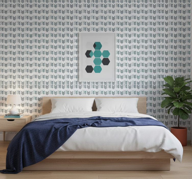 Carta da parati nordica frecce blu - TenStickers