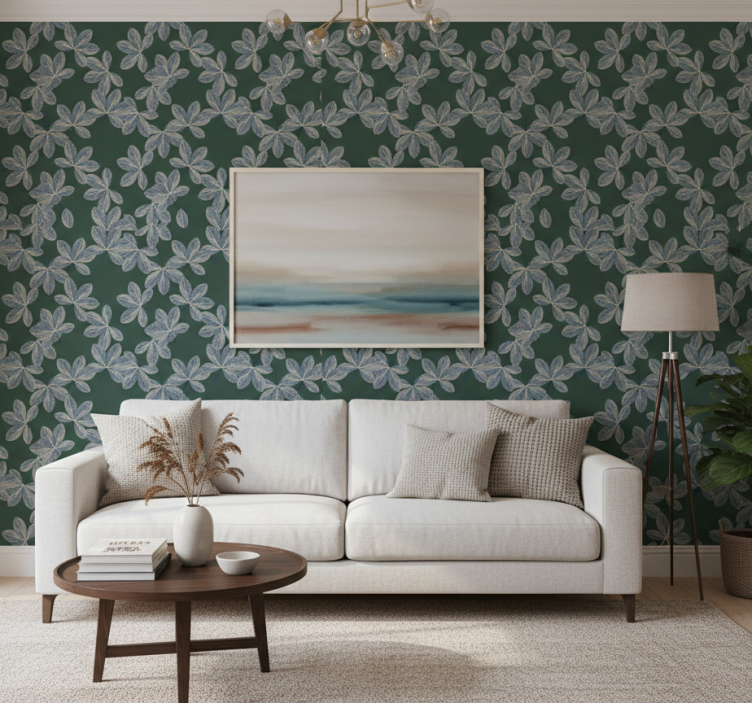 Carta da parati ornamentale foglia botanica - TenStickers