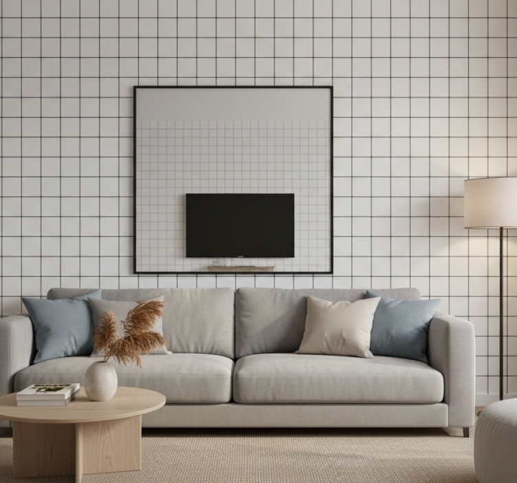 Carta da parati ornamentale in piastrelle quadrate - TenStickers