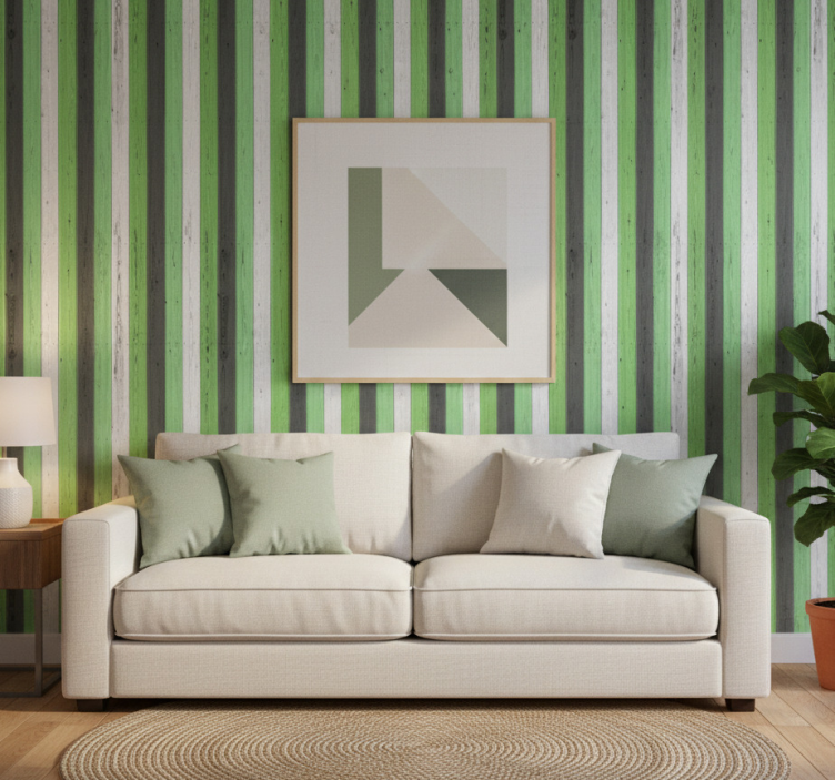 Carta da parati ornamentale laminati effetto legno - TenStickers