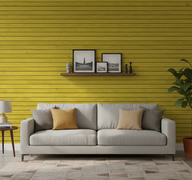 Carta da parati ornamentale legno illuminante - TenStickers