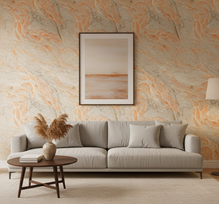 Carta da parati ornamentale marmo ibiza - TenStickers