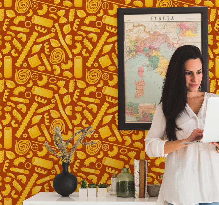 Carta da parati ornamentale modelli di pasta - TenStickers