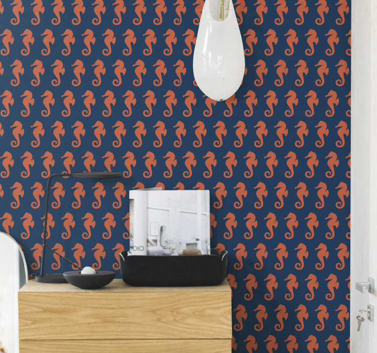 Carta da parati animali motivo cavalluccio marino - TenStickers