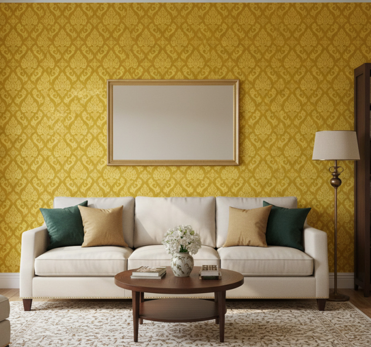 Carta da parati ornamentale motivo floreale intricati - TenStickers