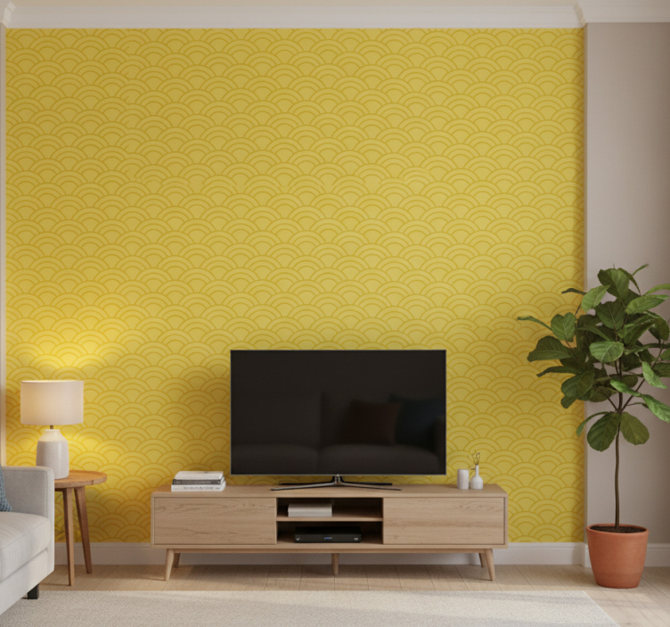 Carta da parati ornamentale motivo pantone illuminante - TenStickers