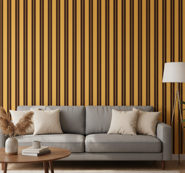 Carta da parati ornamentale motivo righe vintage - TenStickers