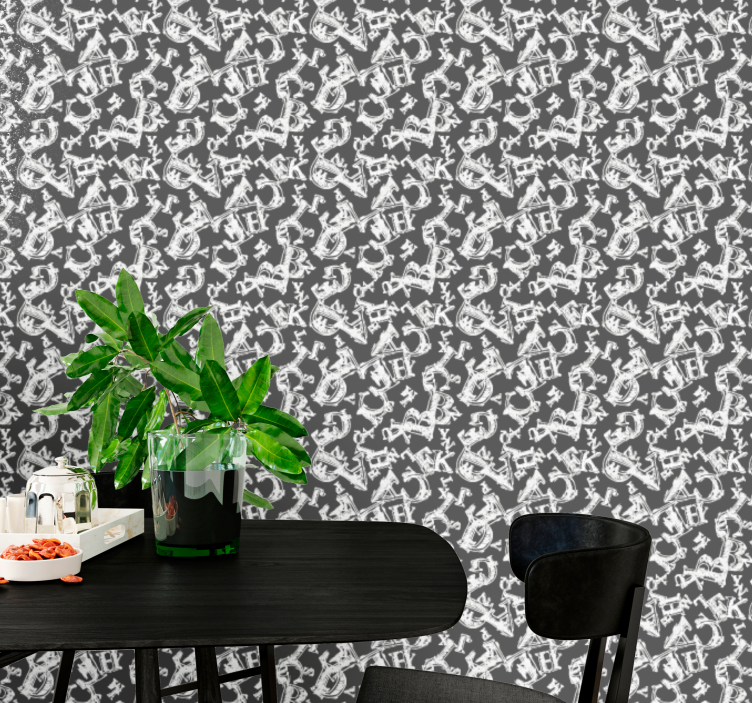 Carta da parati ornamentale ripetizioni di ancoraggio ornate - TenStickers