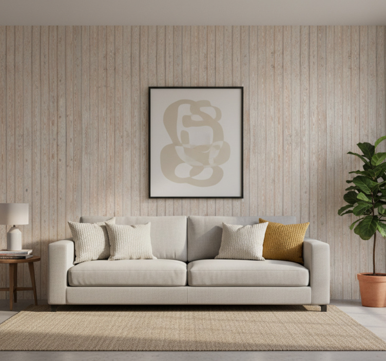 Carta da parati ornamentale tavole orizzontali marroni - TenStickers