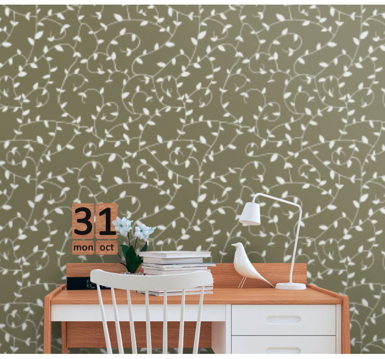 Carta da parati ornamentale turbinii botanici - TenStickers