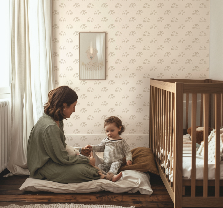 Carta da parati neonato arcobaleno minimalista - TenStickers