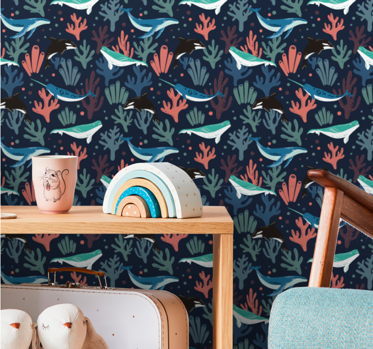 Carta da parati pesci scena subacquea - TenStickers