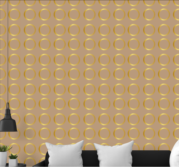 Carta da parati pois elegante motivo circolare - TenStickers