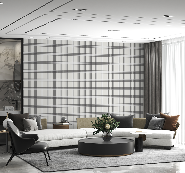 Carta da parati quadrati motivo intrecciato - TenStickers