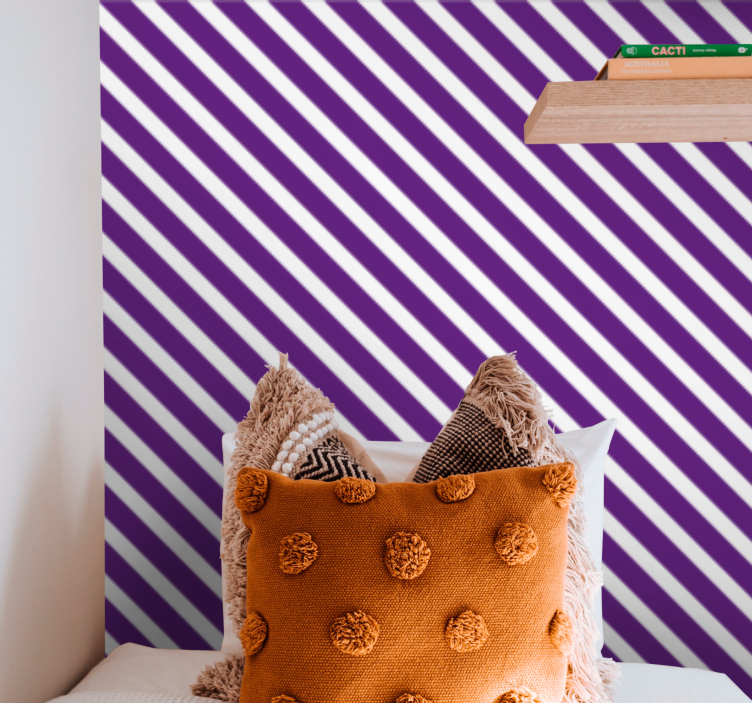 Carta da parati righe orizzontali ambiente a strisce - TenStickers