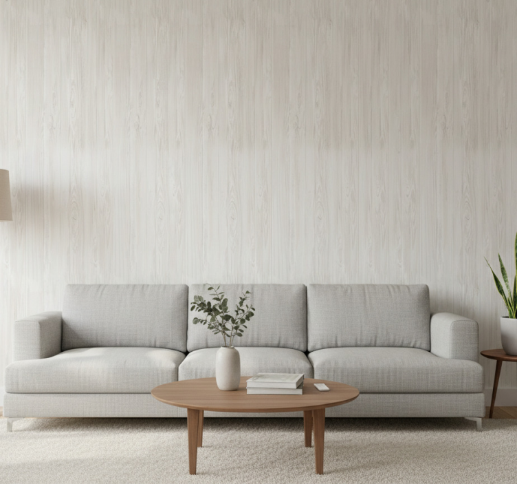 Carta da parati rustica legno bianco - TenStickers