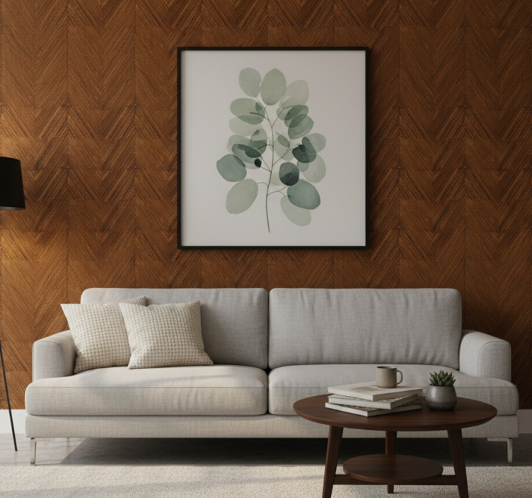 Carta da parati rustica motivo legno a zig zag - TenStickers