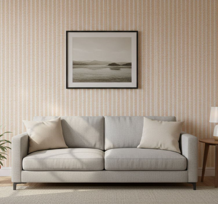 Carta da parati rustica righe marroni verticali - TenStickers