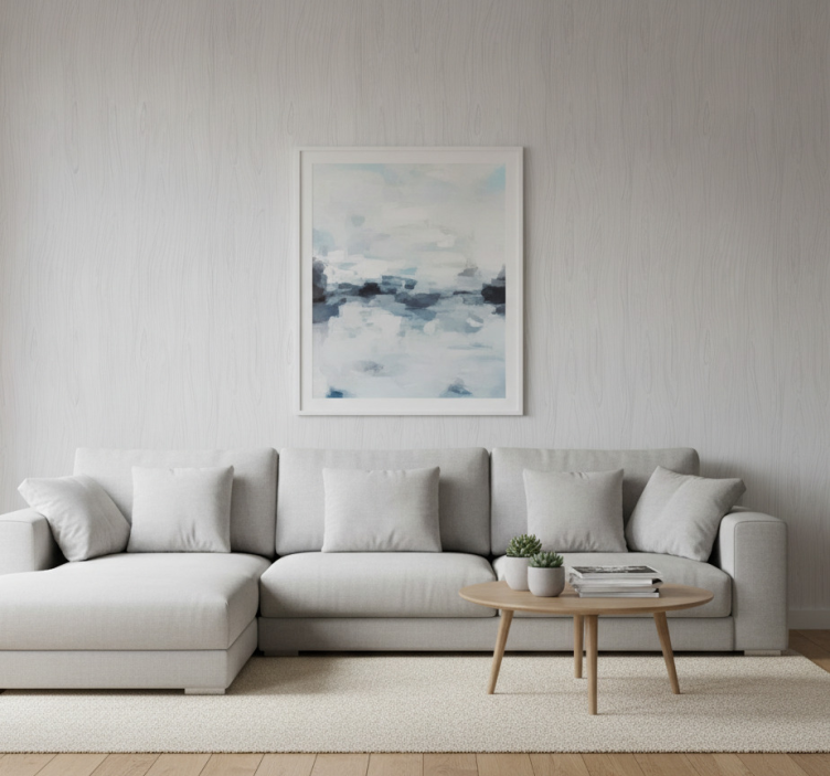 Carta da parati soggiorno effetto legno grigio - TenStickers