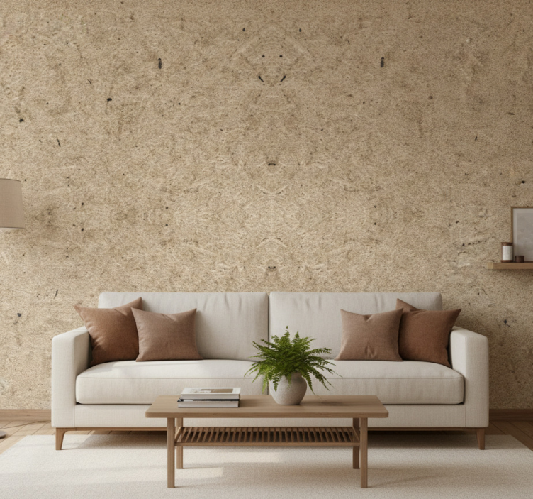 Carta da parati soggiorno effetto sughero - TenStickers