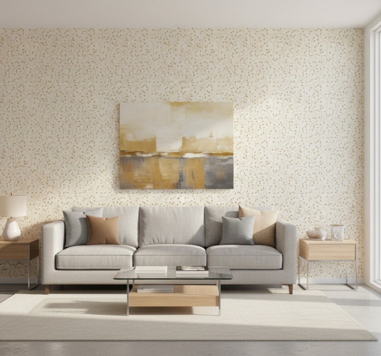 Carta da parati soggiorno geometria soleggiata - TenStickers