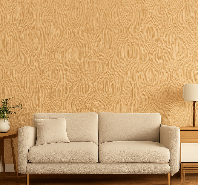 Carta da parati soggiorno legno naturale - TenStickers