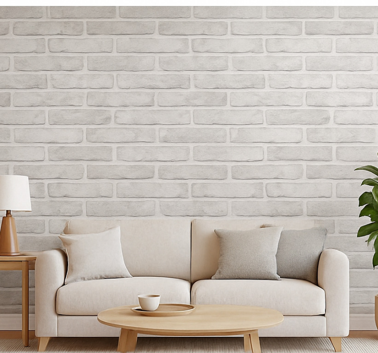 Carta da parati soggiorno mattoni loft - TenStickers