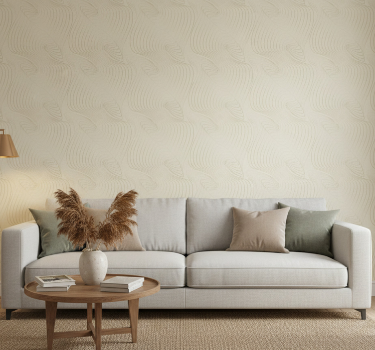 Carta da parati soggiorno motivi ondulati sottili - TenStickers