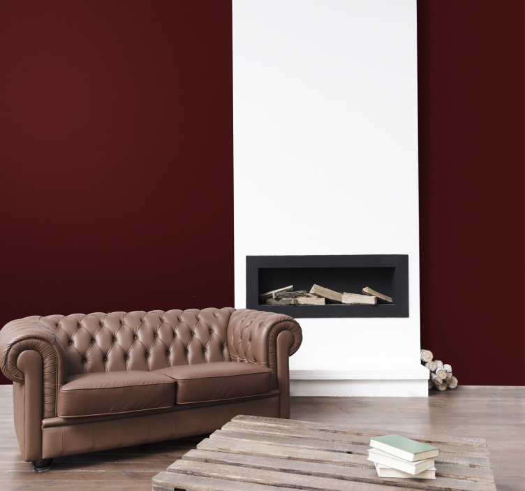 Carta da parati soggiorno terra di Siena Scura - TenStickers