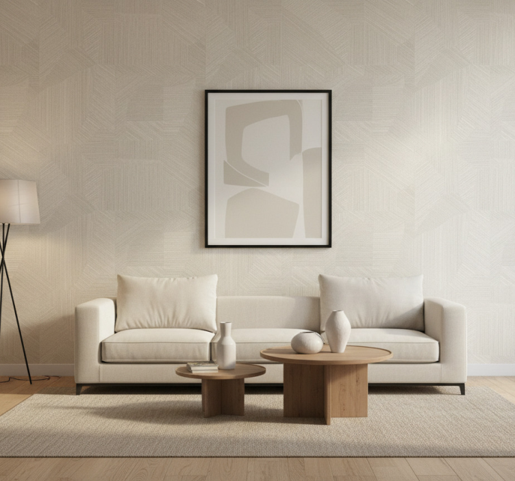 Carta da parati soggiorno texture a pieghe geometriche - TenStickers