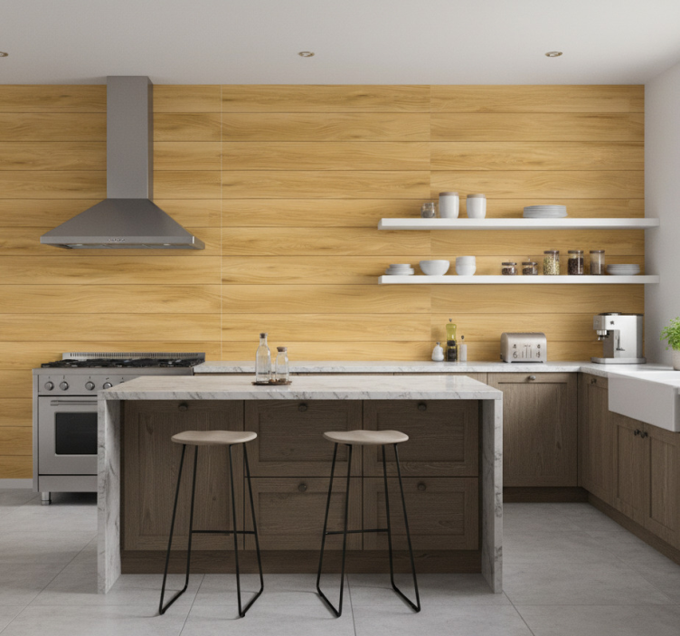 Carta da parati texture legno naturale - TenStickers