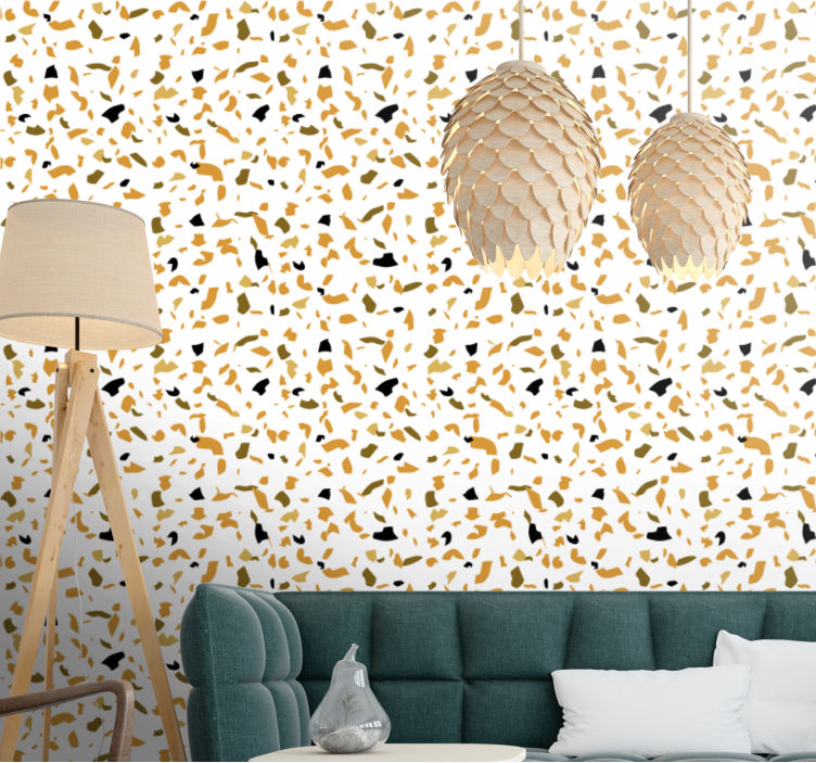 Carta da parati texture forme astratte di terrazzo - TenStickers