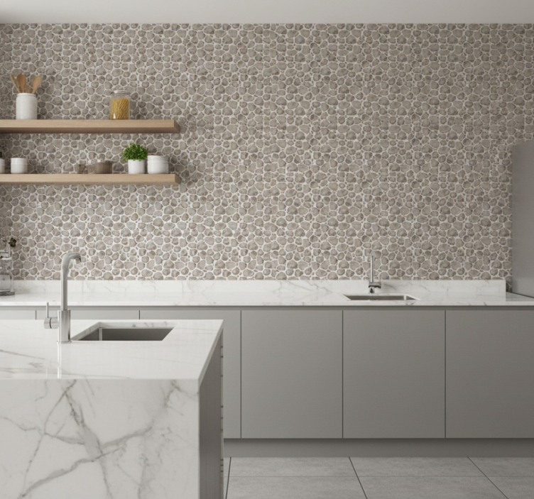 Carta da parati texture motivo ciottoli - TenStickers