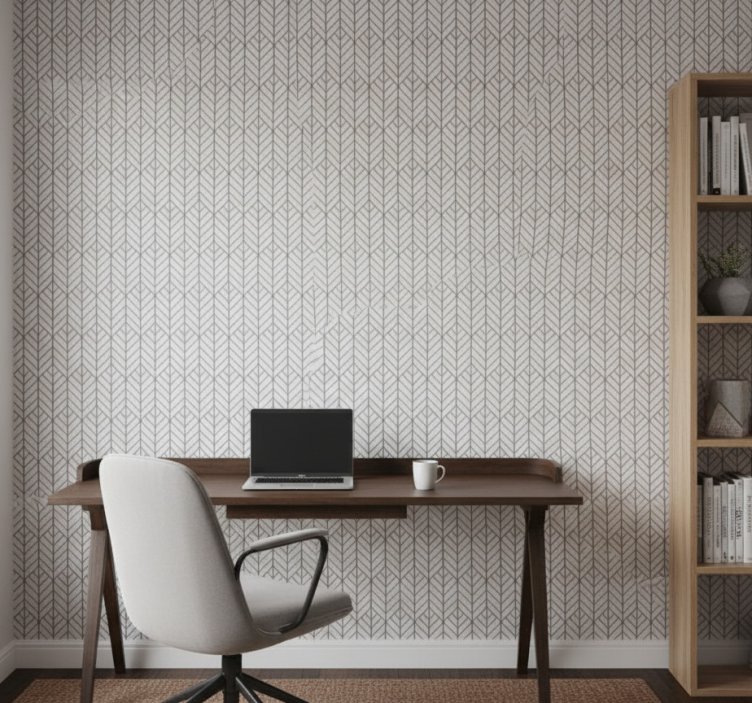 Carta da parati ufficio fogli eleganti - TenStickers