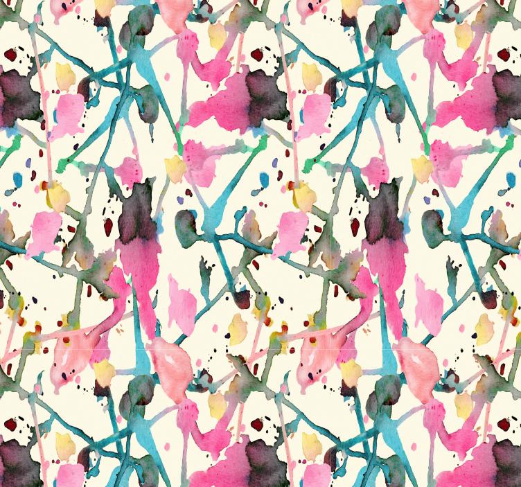 Carta da parati astratta Arte acquarella - TenStickers