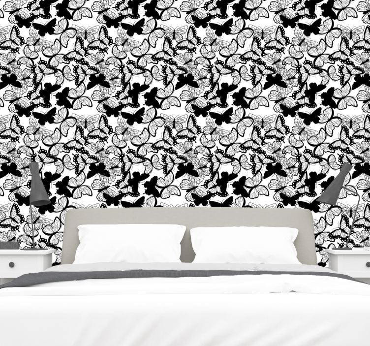 Carta da parati farfalle abbondanza di farfalle - TenStickers