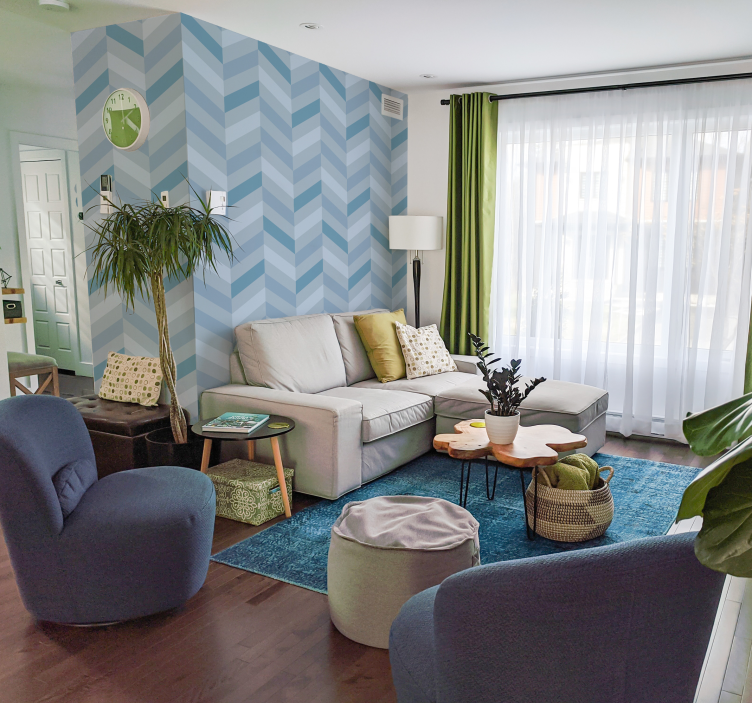 Carta per parati con effetto zig zag - TenStickers