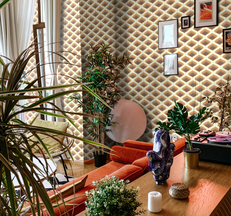 Carta per parati con strutture floreali - TenStickers