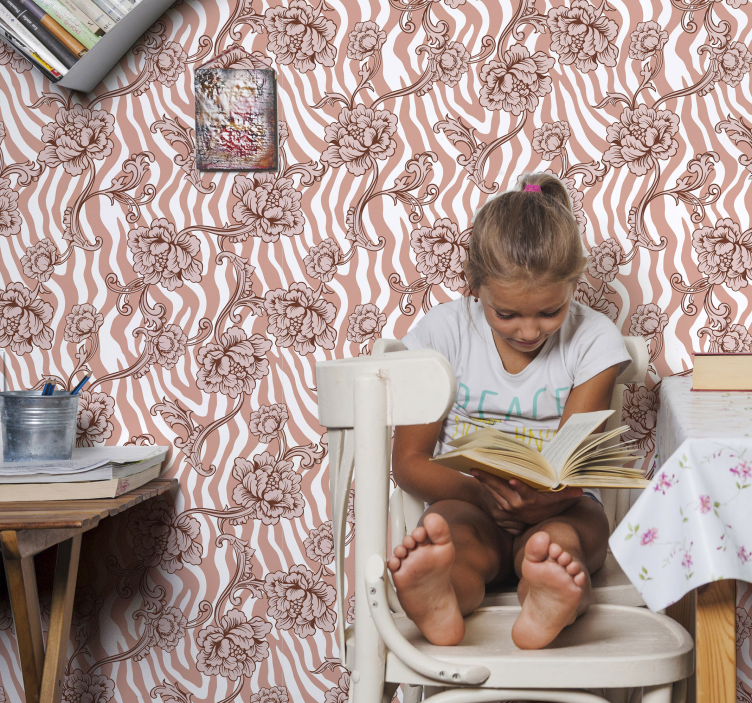 Modello ornamentale floreale - TenStickers