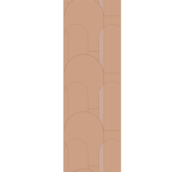 Carta da parati moderna motivi ad arco beige - TenStickers