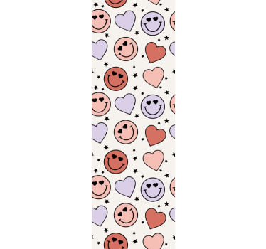 Carta da parati camera ragazzi motivo cuore sorridente - TenStickers