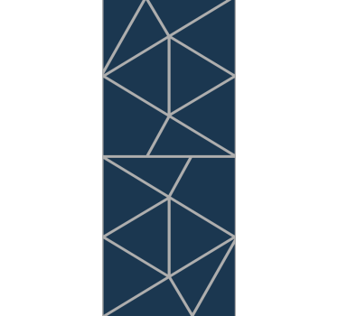 Carta da parati geometrica motivo blu linee sottili - TenStickers