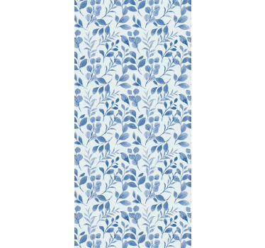 Carta da parati floreale modello di ramo blu - TenStickers