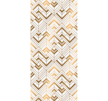 Carta da parati geometrica elegante motivo bianco e dorato - TenStickers