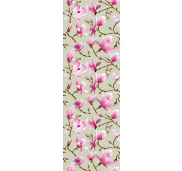 Carta da parati floreale rami di fiori rosa - TenStickers