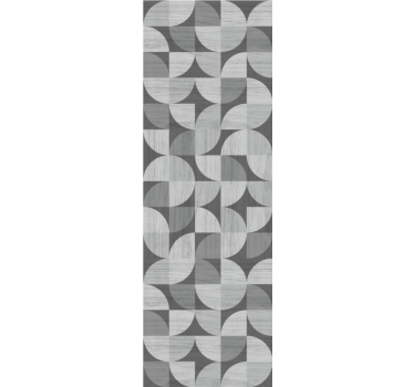 Carta da parati geometrica forme curve astratte grigie - TenStickers