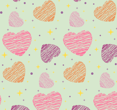 Carta da parati camera ragazzi motivo a cuore colorato - TenStickers